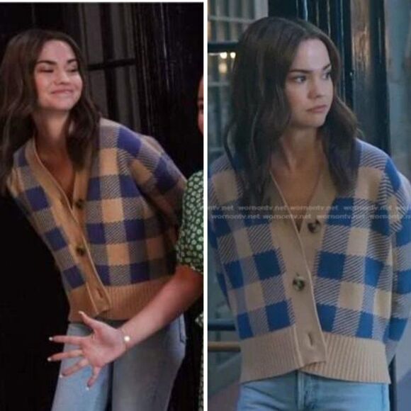 NWT Madewell Bayberry Cardigan‎ Sweater in Buffalo Check, XXS, Kim Kardashian - Picture 3 of 16